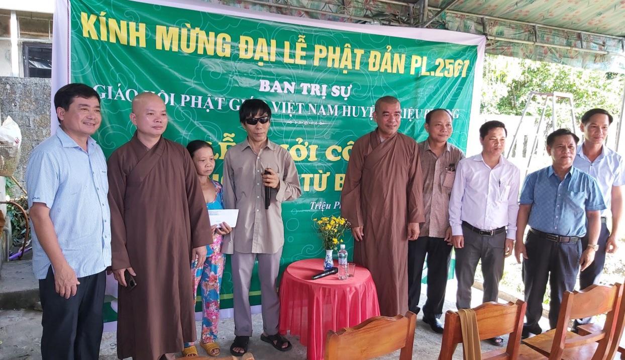 Ban Trị sự Giáo hội Phật giáo Việt Nam huyện Triệu Phong khởi công xây dựng 2 ngôi nhà Từ Bi