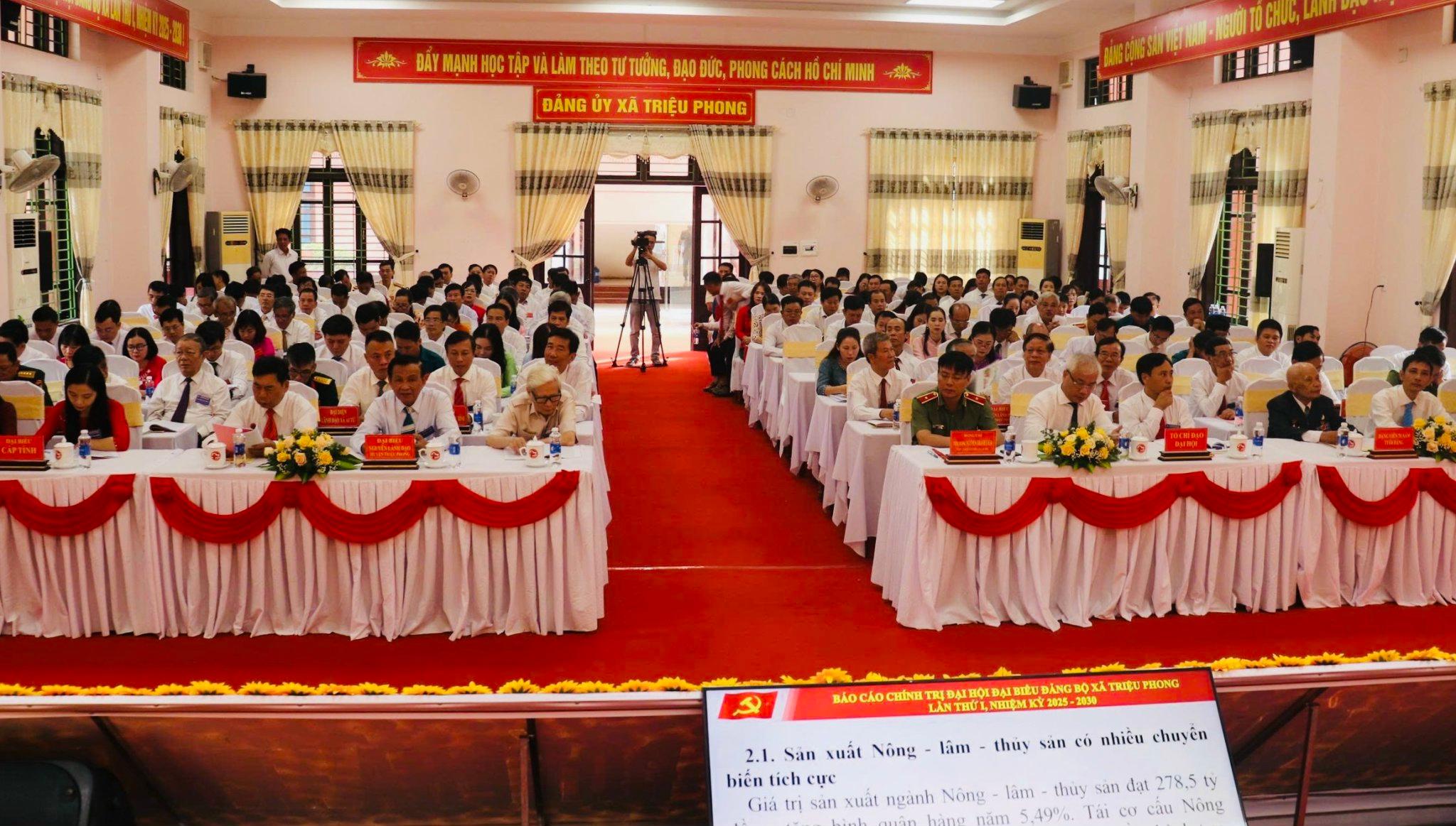 ĐẠI HỘI ĐẠI BIỂU ĐẢNG BỘ XÃ TRIỆU PHONG LẦN THỨ I, NHIỆM KỲ 2025–2030: DẤU MỐC LỊCH SỬ, KHÁT VỌNG...