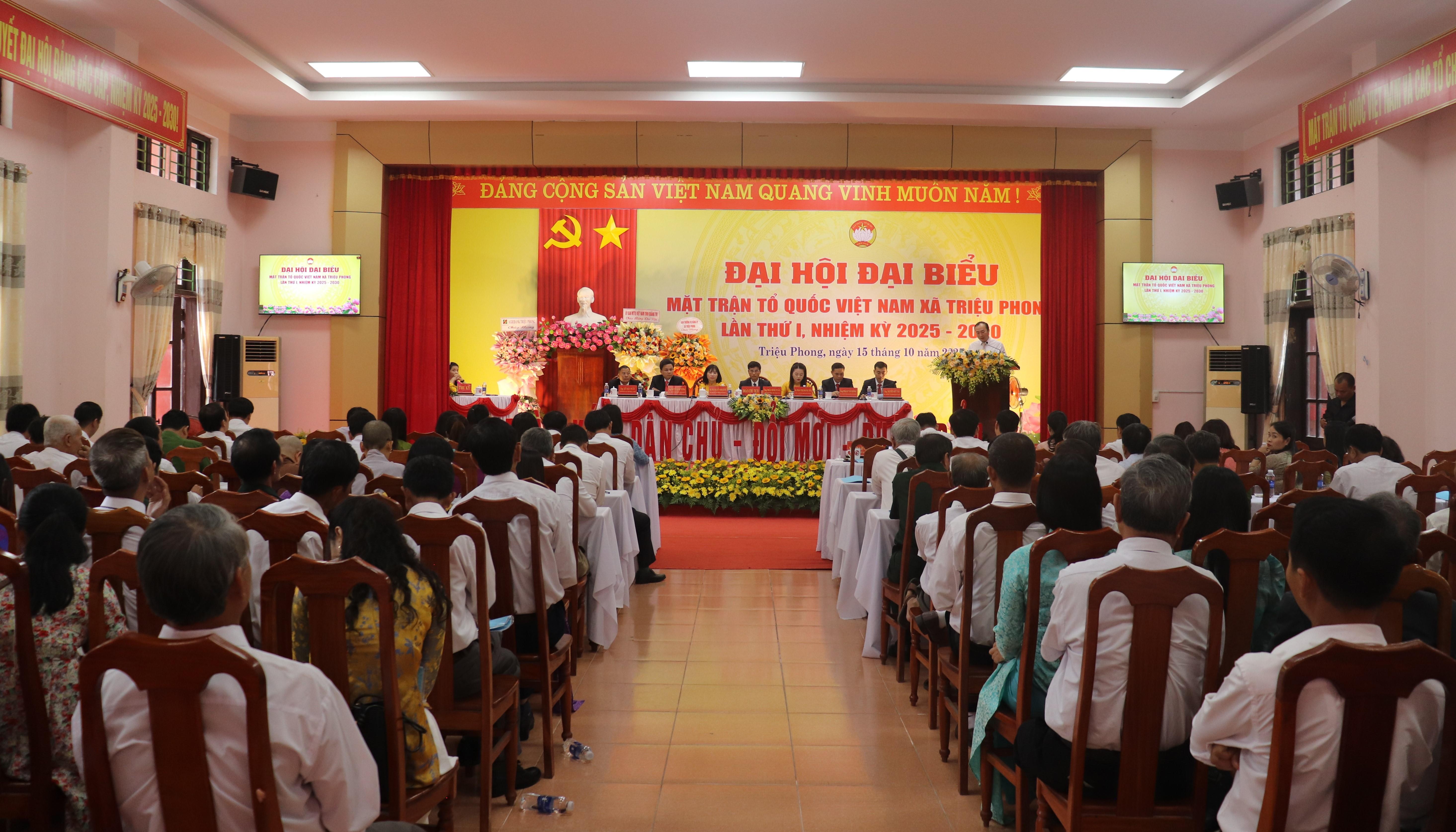 Đại hội đại biểu MTTQ Việt Nam xã Triệu Phong lần thứ I, nhiệm kỳ 2025–2030: Đoàn kết – Dân chủ...