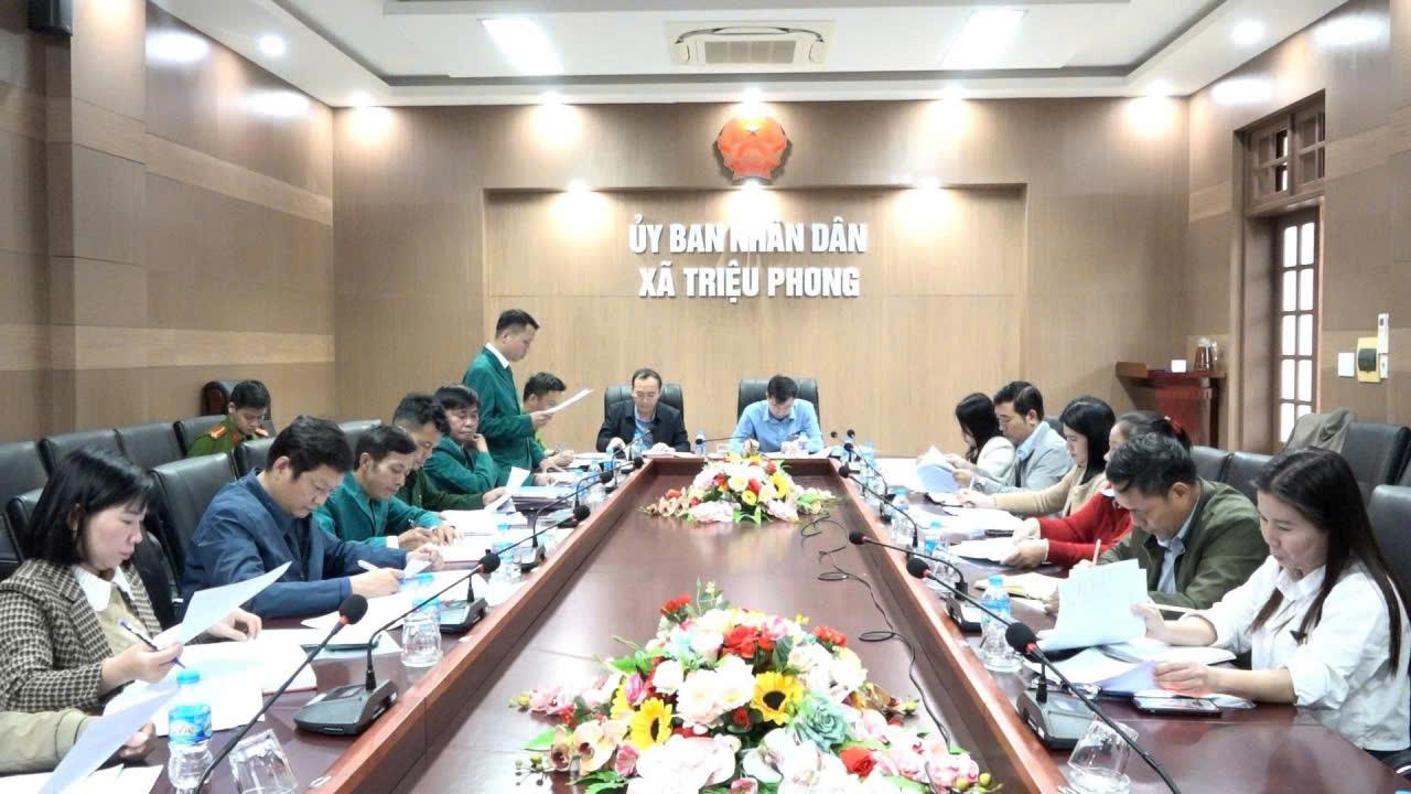 Hội đồng Nghĩa vụ Quân sự xã Triệu Phong tổ chức cuộc họp triển khai công tác khám tuyển nghĩa vụ...