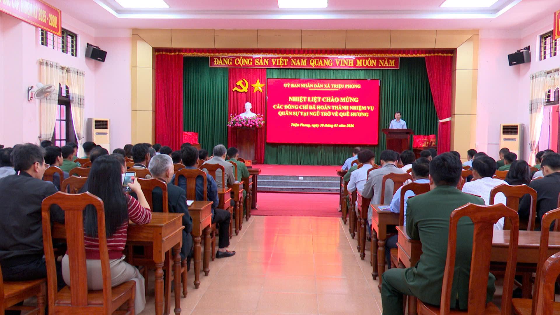 UBND Xã Triệu Phong tổ chức gặp mặt quân nhân hoàn thành nghĩa vụ quân sự tại ngũ trở về địa phương...