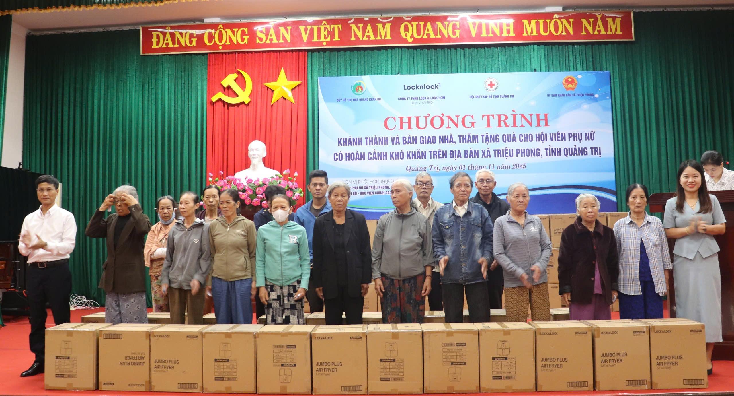 Chương trình khánh thành và bàn giao nhà, thăm tặng quà cho hội viên phụ nữ có hoàn cảnh khó khăn...