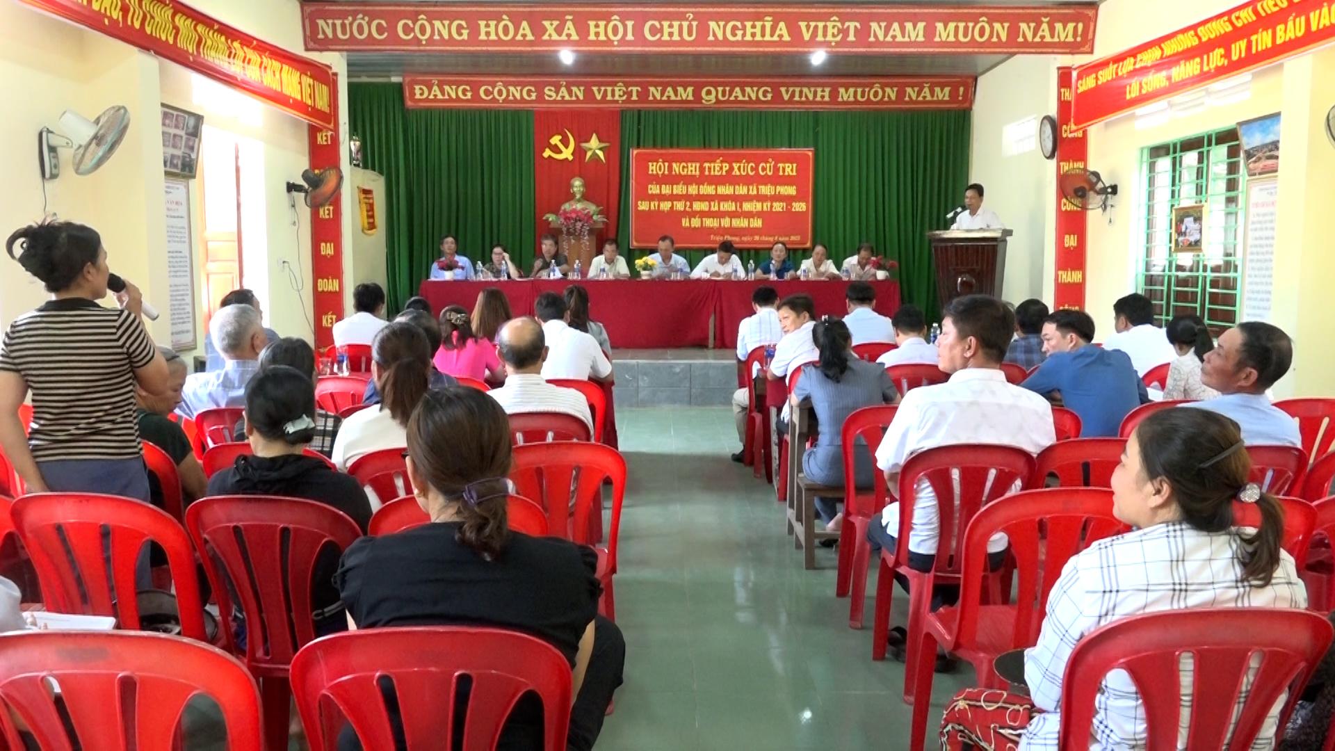 Hội nghị tiếp xúc cử tri sau kỳ họp thứ 2, HĐND xã Triệu Phong khóa I, nhiệm kỳ 2021 – 2026