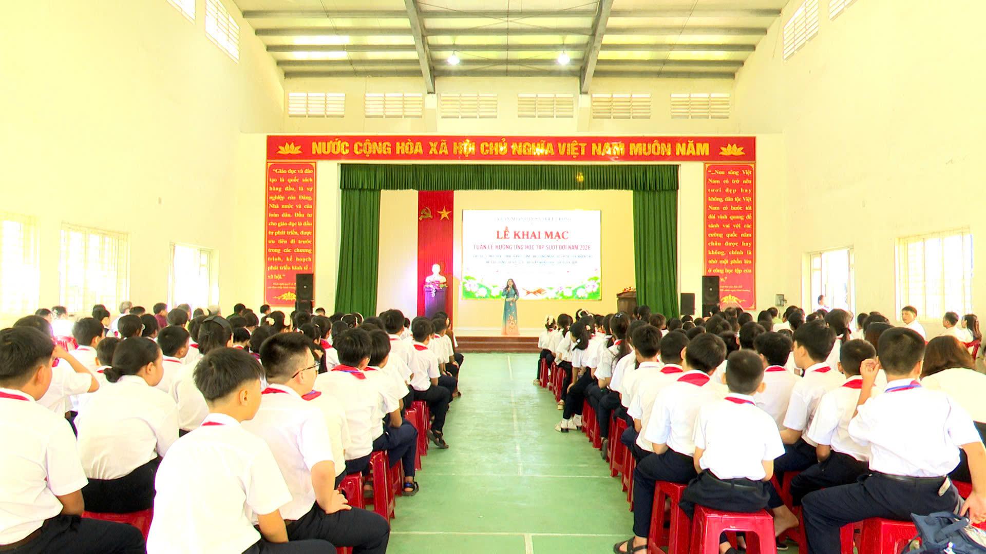 UBND XÃ TRIỆU PHONG TỔ CHỨC LỄ KHAI MẠC TUẦN LỄ HƯỞNG ỨNG HỌC TẬP SUỐT ĐỜI NĂM 2026 - LỒNG GHÉP...